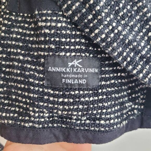 Vintage Annikki Karvinen geometric lagenlook art to wear blazer flared sleeve - Picture 6 of 16